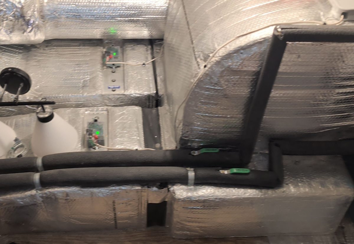 Insulated ductwork and refrigerant lines