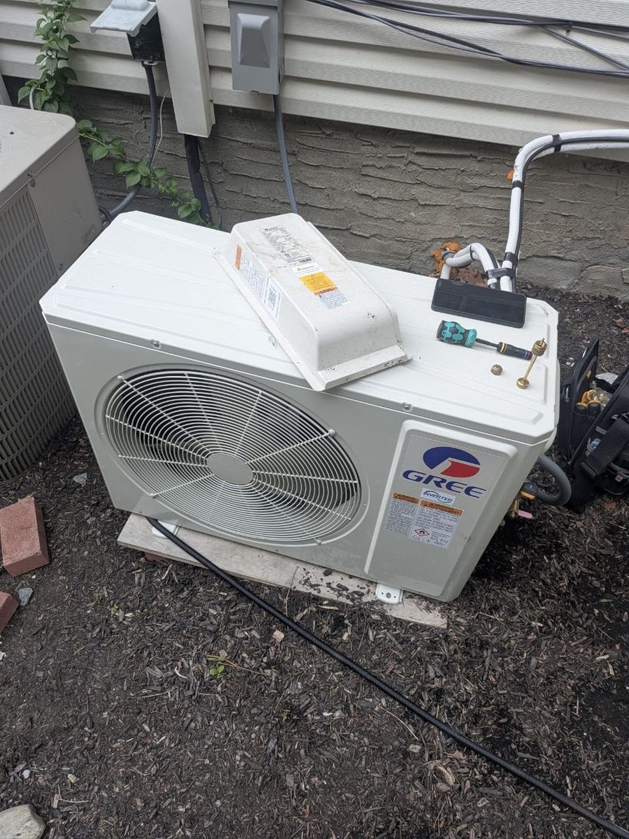 Mini-split outdoor unit on a warranty call